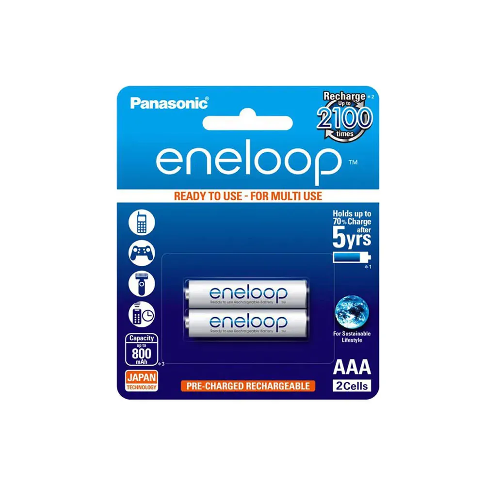 باتری نیم قلمی Panasonic eneloop AAA 1.2V 1 باتری نیم قلمی Panasonic eneloop AAA 1.2V