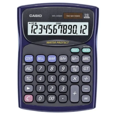 ماشین حساب ضد آب و گرد و غبار کاسیو Casio WD-220MS