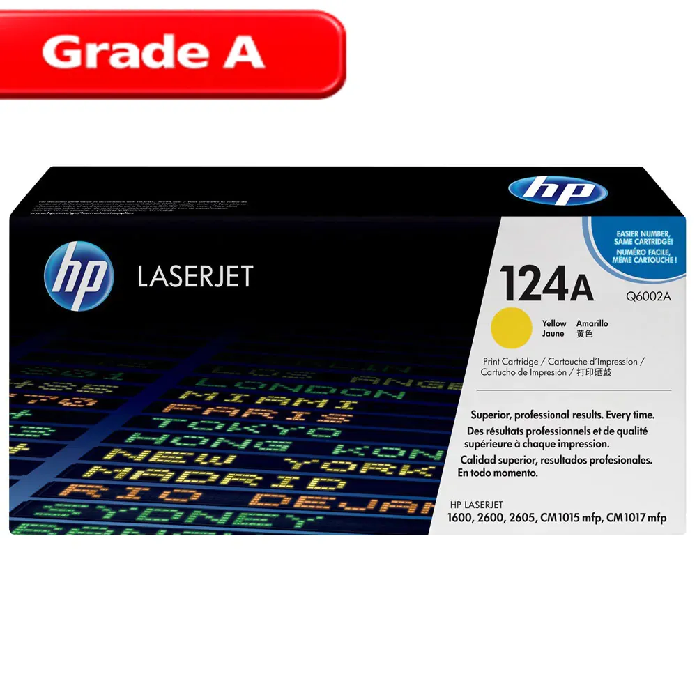 کارتریج اچ پی غیر اورجینال رنگ زرد HP 124A 1 کارتریج اچ پی غیر اورجینال رنگ زرد HP 124A