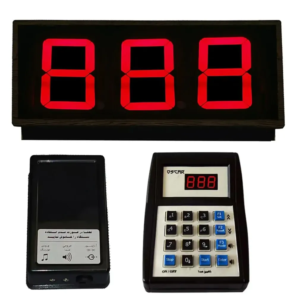 دستگاه فراخوان مشتری بیسیم اسکار مدل RF5002 1 دستگاه فراخوان مشتری بیسیم اسکار مدل RF5002